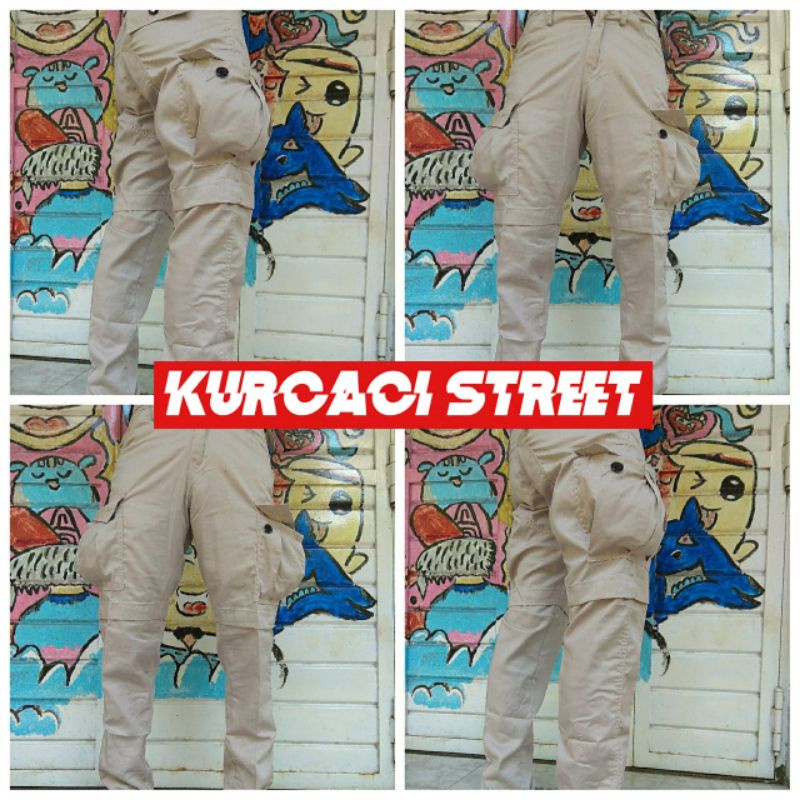 CELANA ALPIN/CARGO/KIMPOL PANJANG CREAM KREM