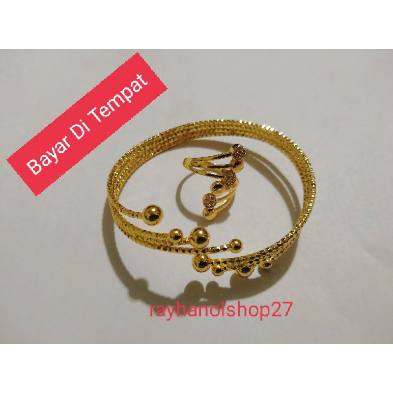 SET GELANG KERONCONG MOTTIF TANGKAI 8 FREE CINCIN TERBARU