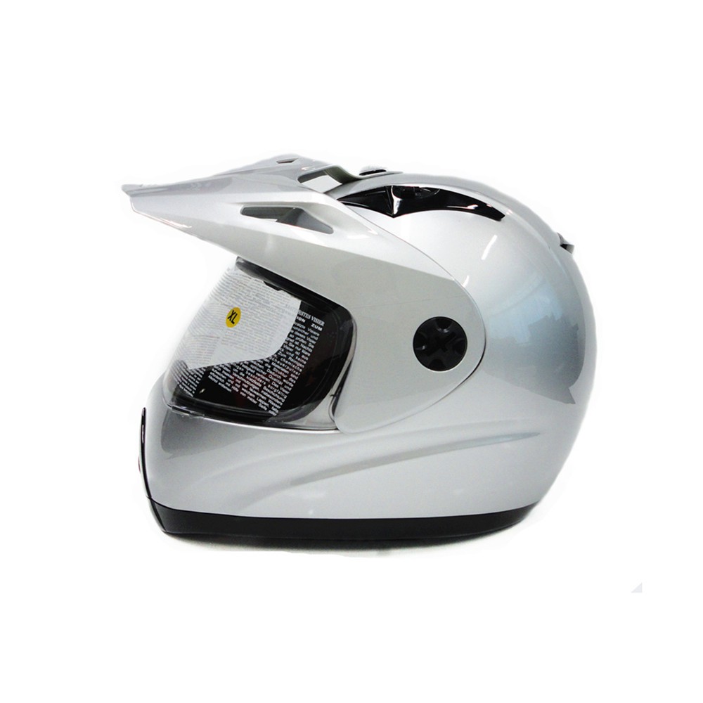 Helm Zeus Supermoto ZS-2100 Silver