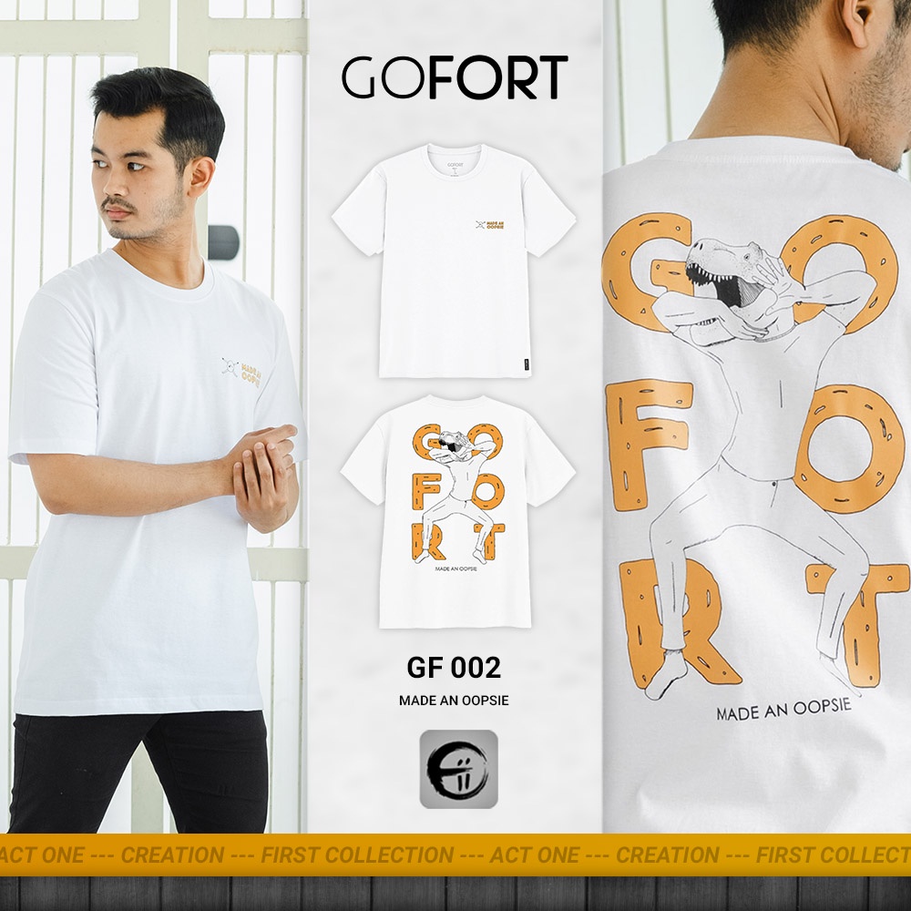 GOFORT KAOS PRIA Distro T Shirt Lengan Pendek 100% Katun 24S CREATION