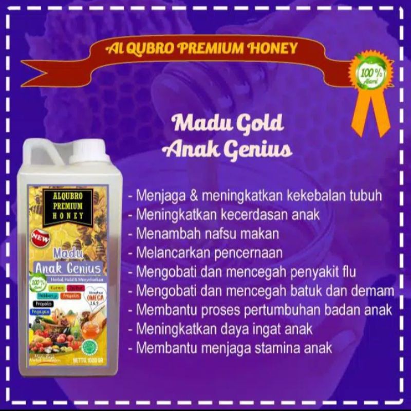 

MADU GOLD ANAK JENIUS - AL QUBRO PREMIUM HONEY 1KG