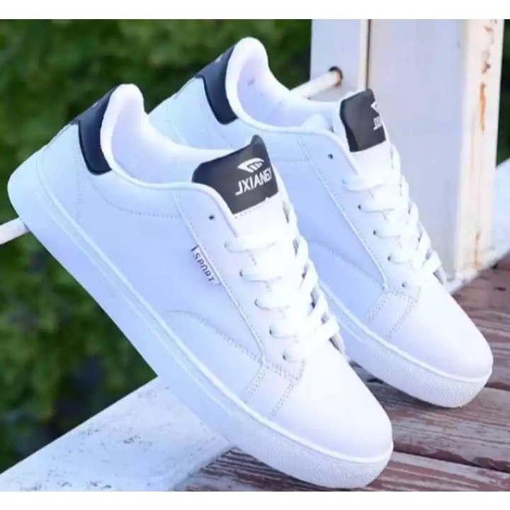 PVN Hamstore  | Sepatu Sneakers Pria Wanita SS-Polos Hitam/Putih Fashion Casual Import Sport Shoes Q