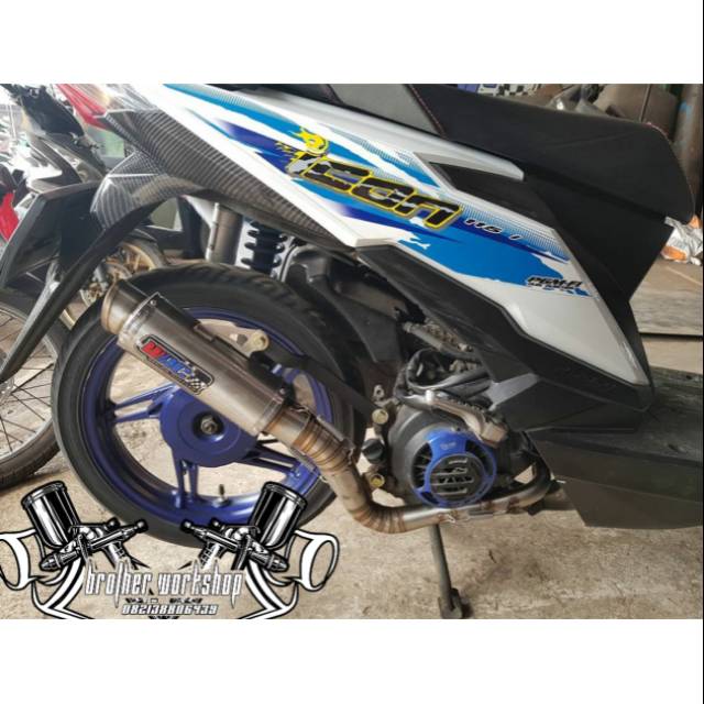 Knalpot WRC BEAT SCOOPY vario 110 led genio // bebasan type Wr-01
