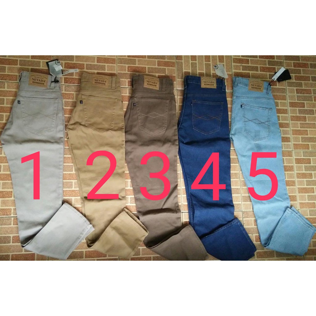 28 30 32 34 36 Celana  Slim Fit JeanS  Pria Nevada  Shopee 