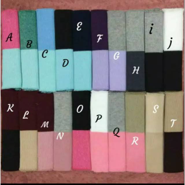 Bandana rajut 2 warna sdh d kemas plastik/pcs