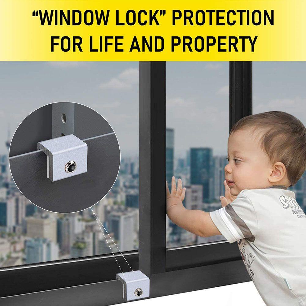 TOP Sliding Window Locks Aluminum Alloy Child Protection Baby Safety Window Stoppers