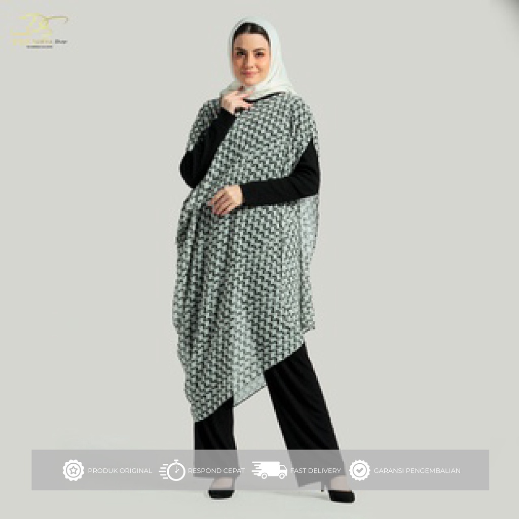 DS Shop - Kamalani Caftan Dress Grey | Mode Syar'i | Dress wanita gamis muslim atasan baju tunik pre