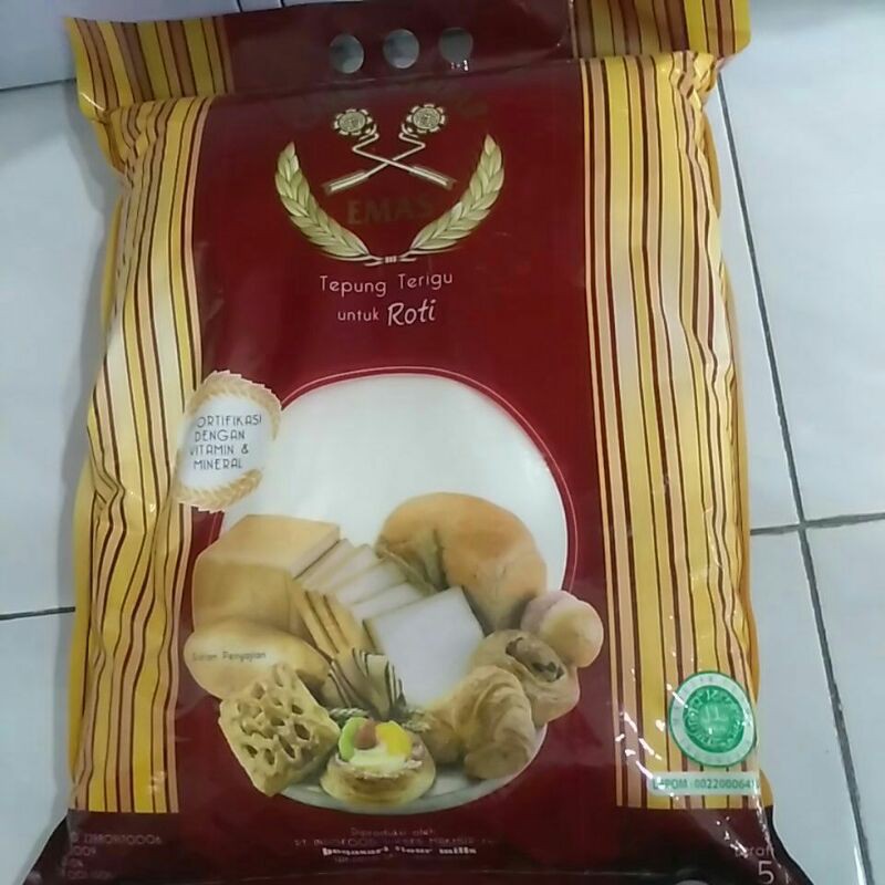 

Bogasari cakra kembar Emas tepung Untuk Roti Repack 1kg