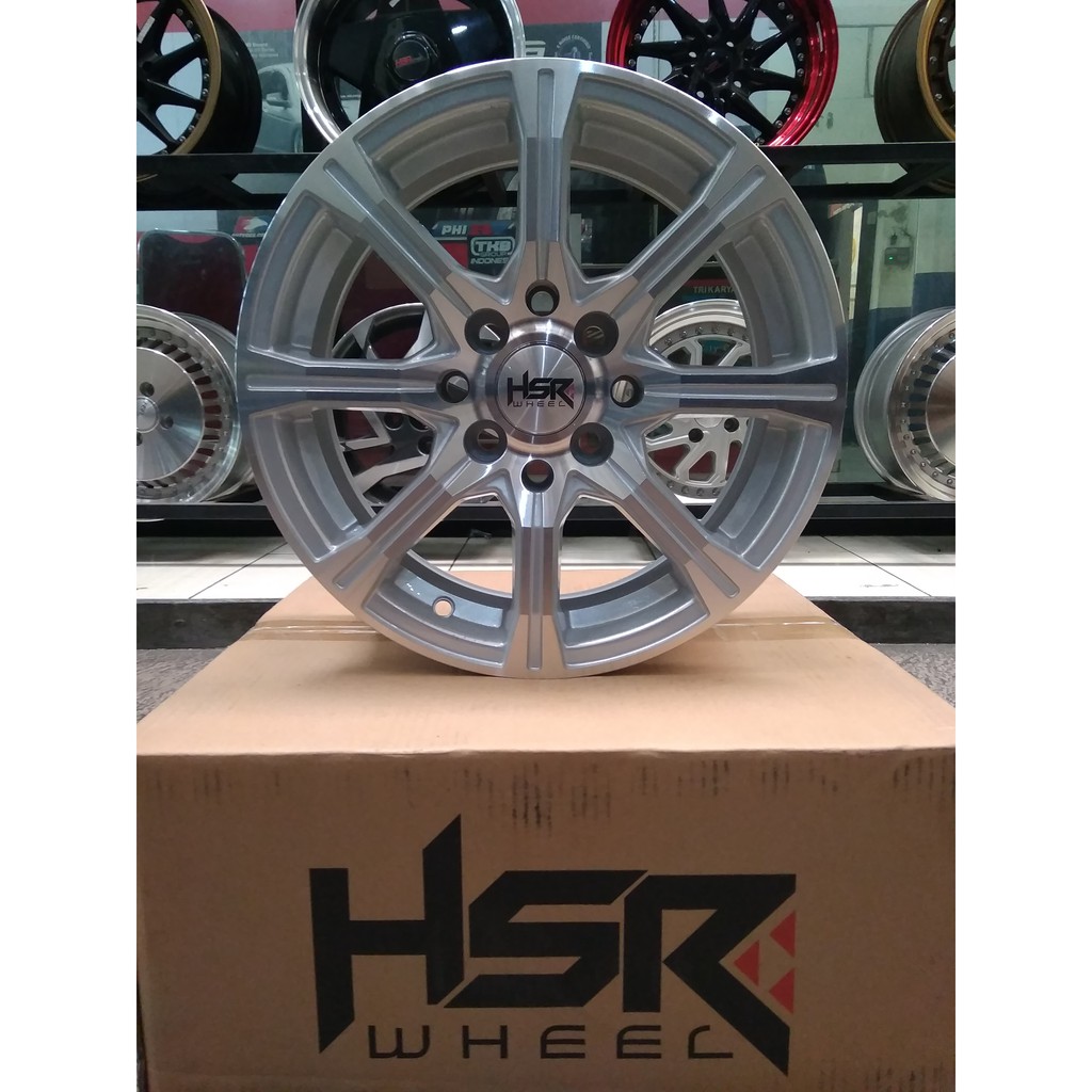 Velg Mobil Ring 14 HSR Koba Silver Machine Face