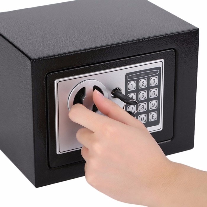 TaffGUARD Kotak Brankas Hotel Electric Password Safe Deposit Box 4.6L - Black