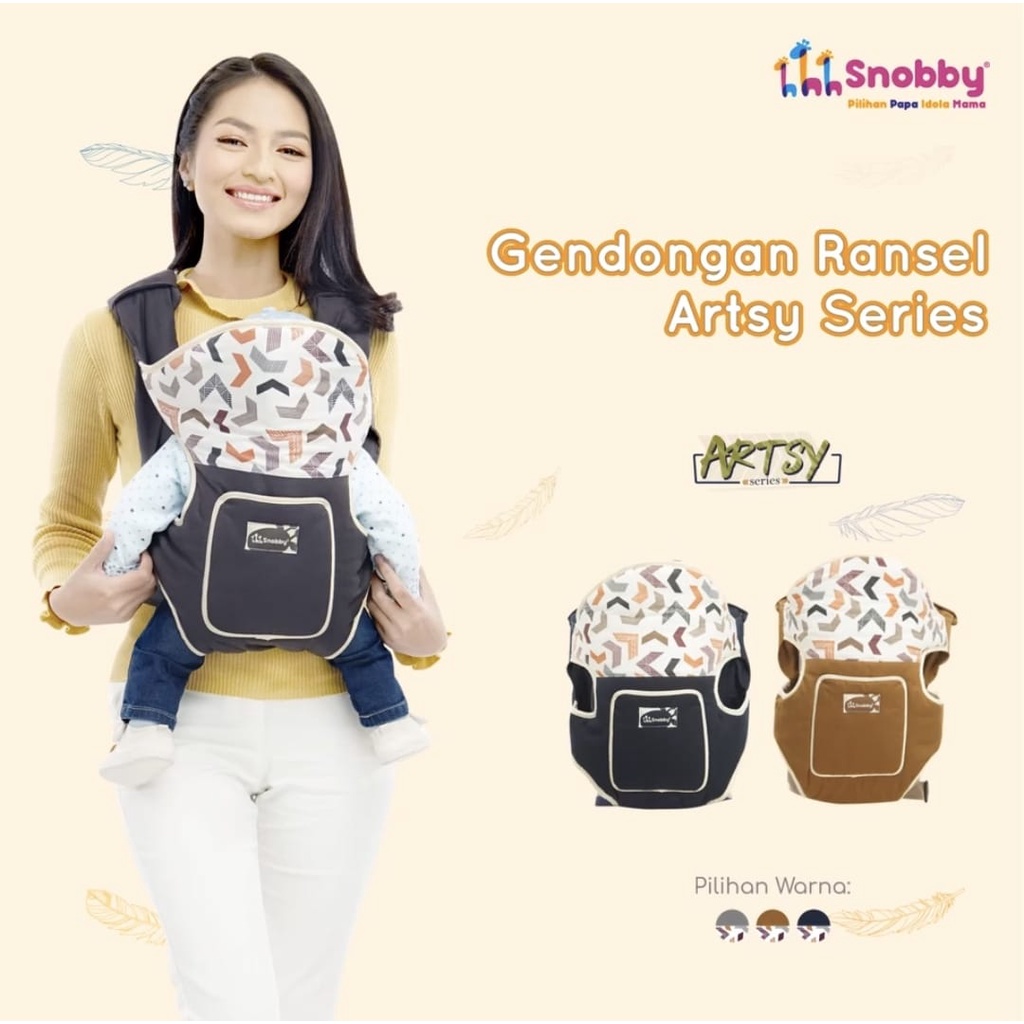 Snobby Gendongan Bayi Ransel M-Shape Aplikasi Print Artsy Series - TPG 5844