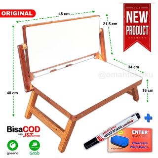  Meja  Belajar  Lipat  Laptop Anak Double Whiteboard  Polos 