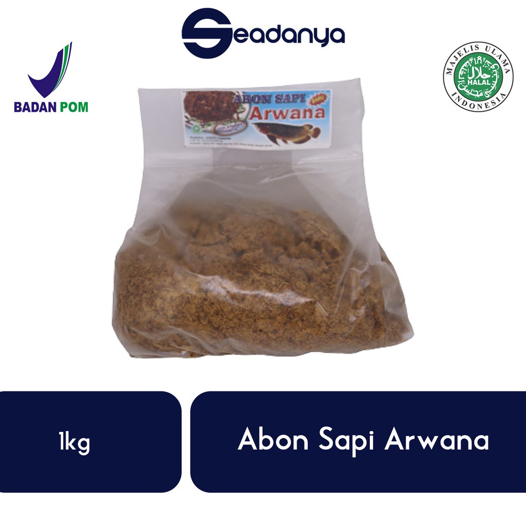 

Abon Sapi Cap Arwana 1Kg Beef Floss HALAL MUI & BPOM - Harga Promo