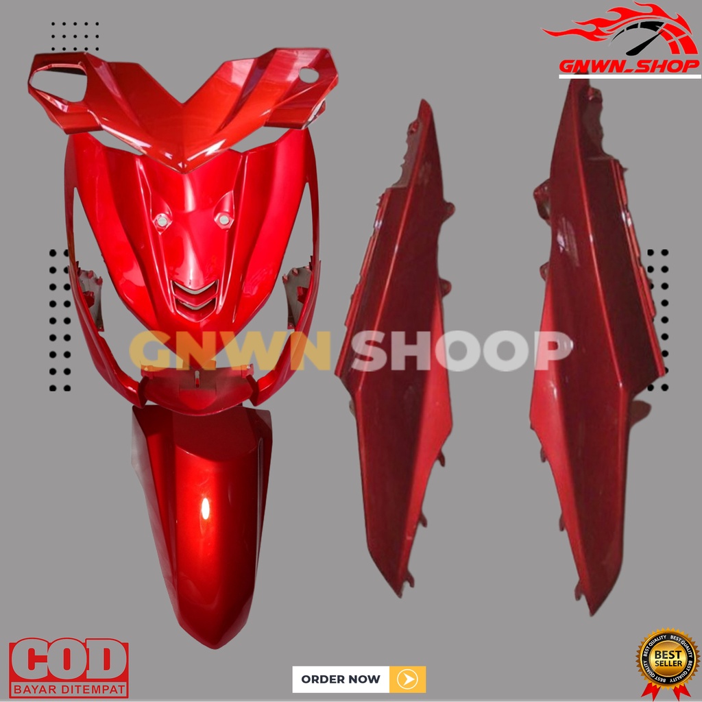 Cover Body Motor Beat FI , Full Body Halus Beat Fi Esp 2013 - 2015. Merah TERLARIS
