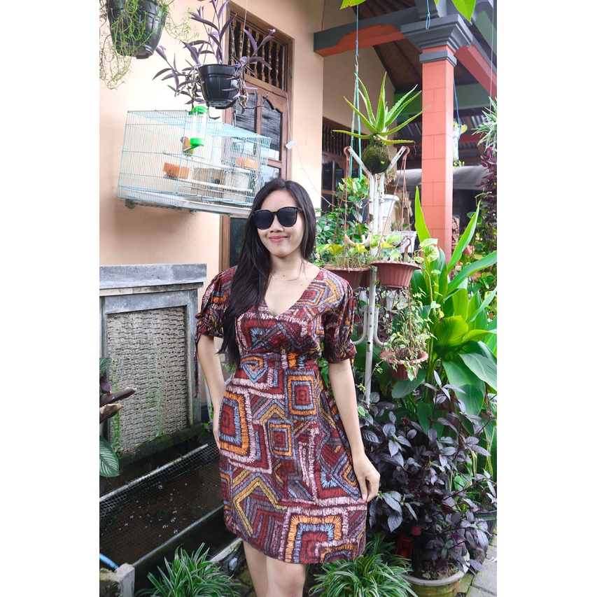 Dress fuji // dress bohemiam// dress wanita fuji motif // RACHEL TROPICAL DRESS // dress kekinian ra