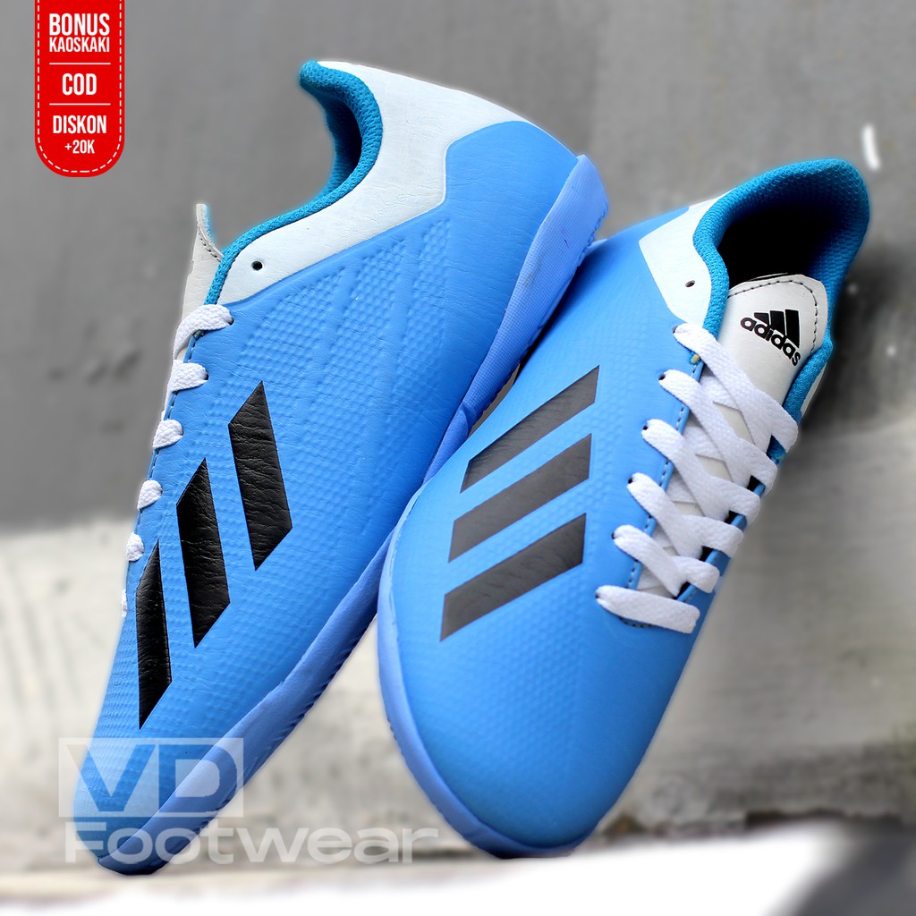 Sepatu Futsal Adidas X Tango 18 TF Sky Blue White termurah