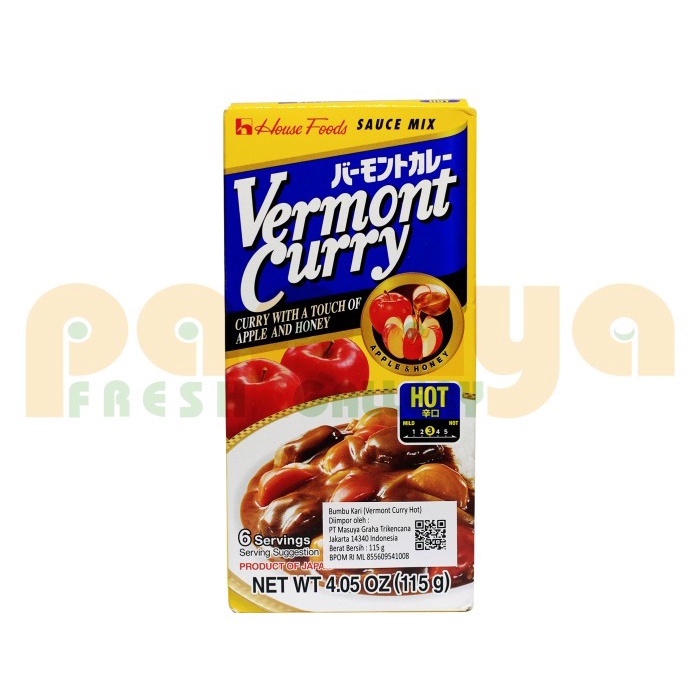 

HOUSE VERMONT CURRY HOT 115 GR