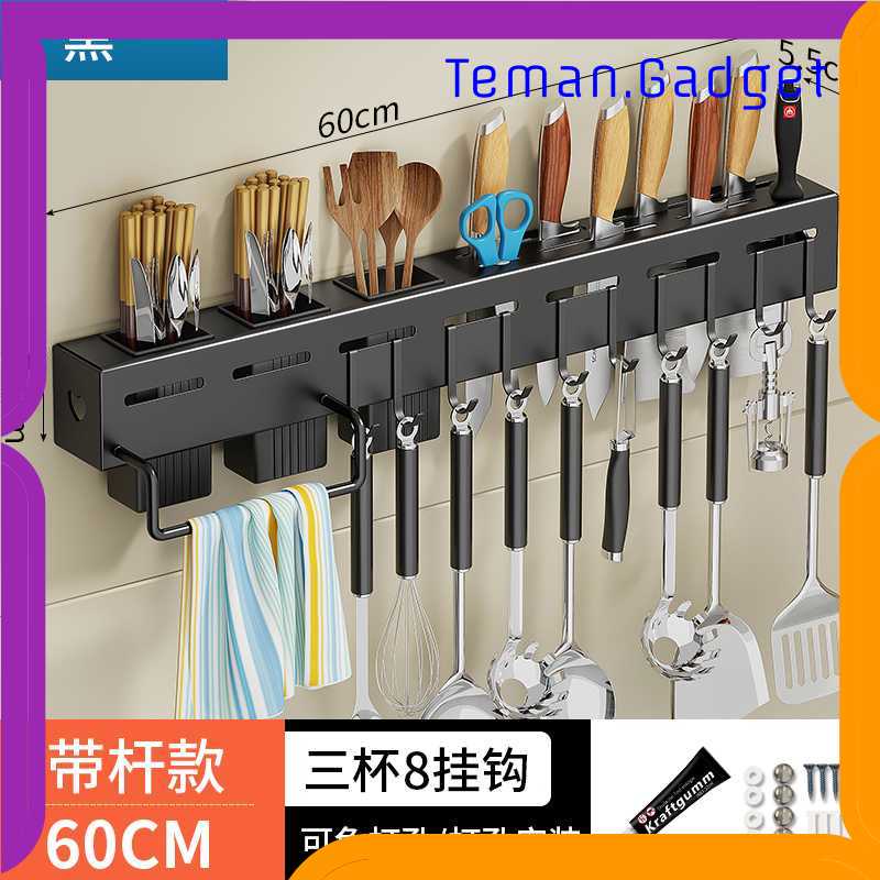 TG-DA KMMOUN Rak Gantungan Kitchen Utensils Peralatan Alat Masak 60cm - MT30