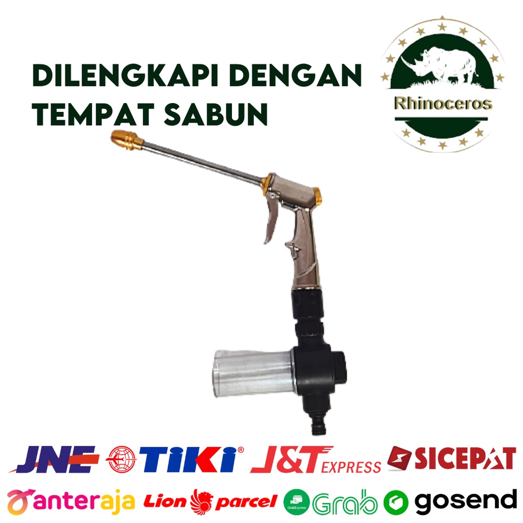 Jet Stick Spray Sprayer Semprotan Air + Tempat Sabun Cuci Motor Mobil