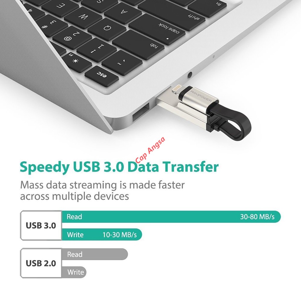 OTG FLASH DRIVE MINI FLASH DRIVE RAVPower IMO13 32G PEN JUMP DRIVE MFi LIGHTNING iOS MAC STORAGE