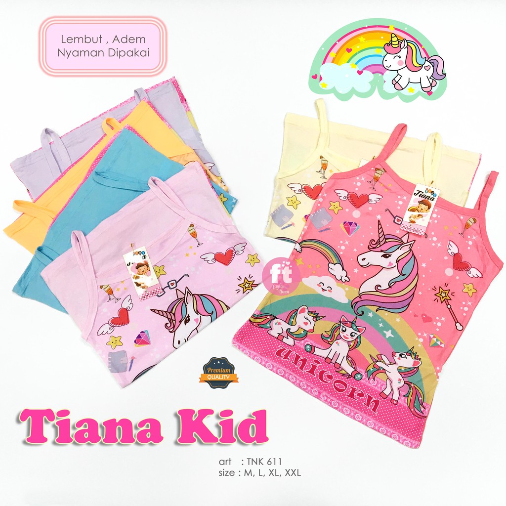 TIANA KIDS | Tanktop Anak / Atasan Anak / Singlet Anak / Tali Kecil