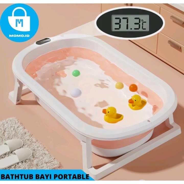 FOLDABLE BABY BATH TUB | BAK MANDI LIPAT | TEMPAT MANDI BAYI Silikon Portable Bathtub Folding Baby Portable