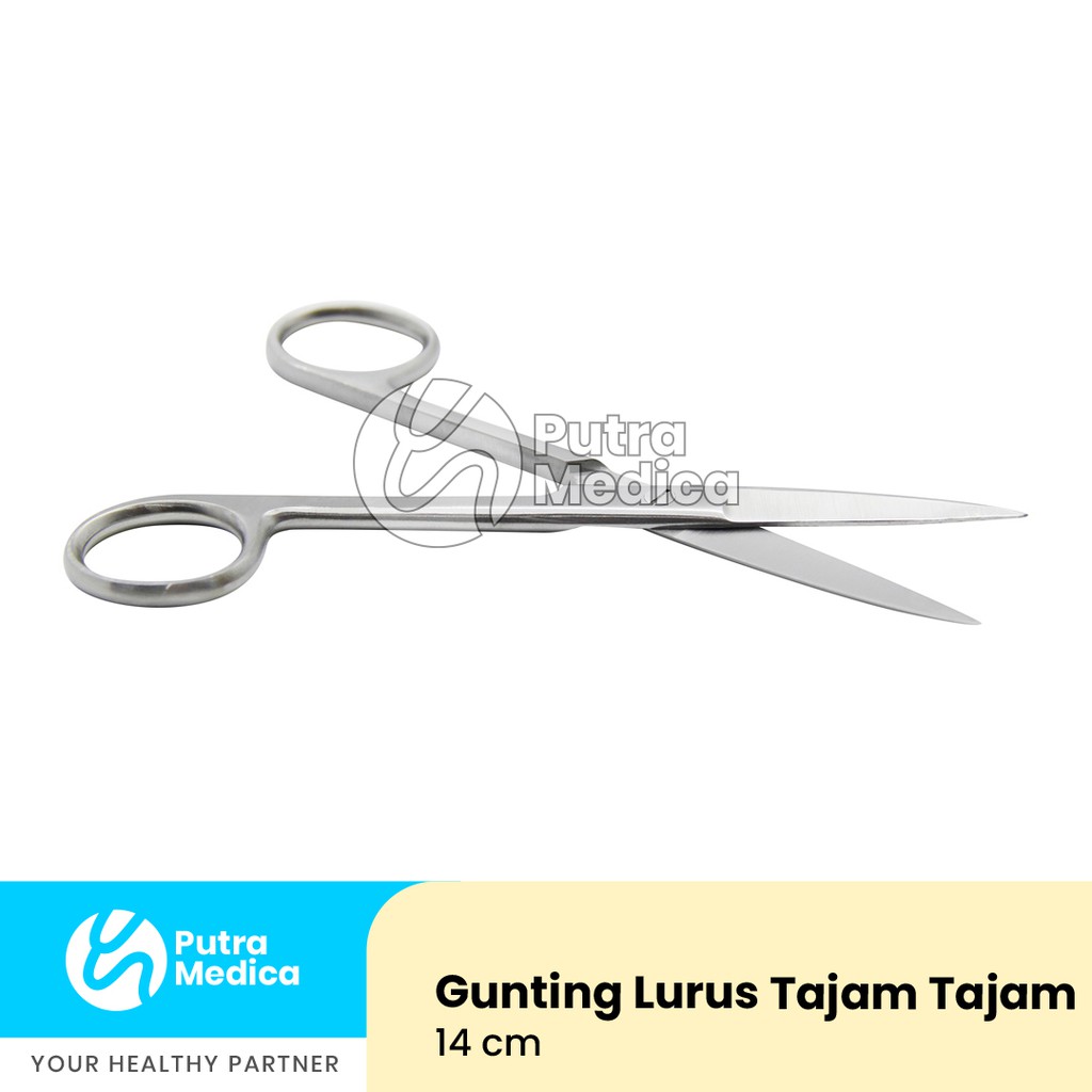 Sakamed Gunting Jaringan Bedah Operasi Medis Lurus Tajam Tajam / Surgical Scissor Stainless Steel