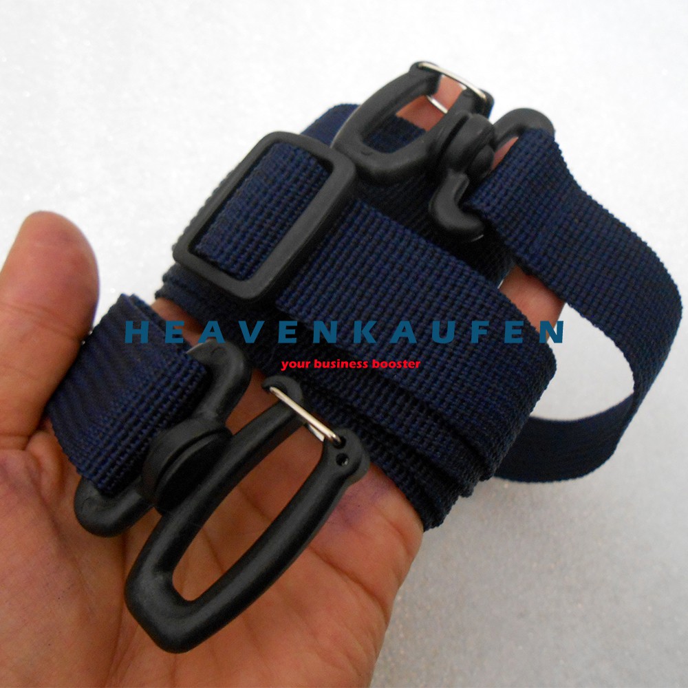 Strap Tas Tali Selempang Slempang Tas Pria Lebar 2,5 cm Warna Biru Navy Dongker Kait Bentuk Huruf S