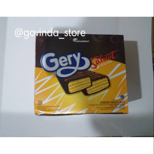 

GERY SALUT WAFER #COKLAT, HASELNUT, ISI 24pcs per 1box