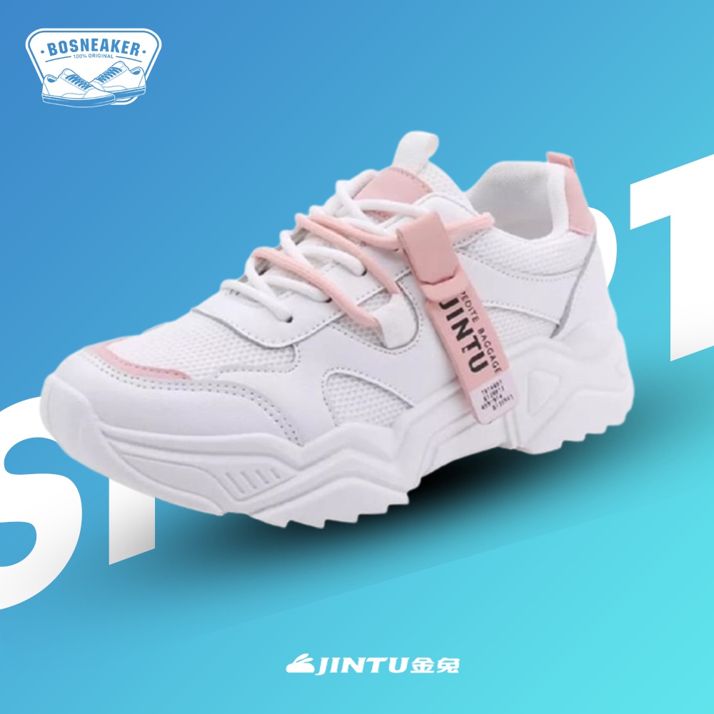 Sneakers Wanita Korea Keren Sepatu Original Cewe Import Jintu 6 Warna Murah COD - 120