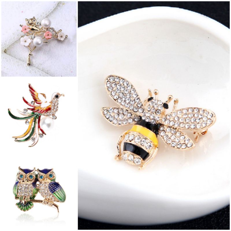 Bros dada cantik korean styles bentuk dragonfly /owl/ butterfly