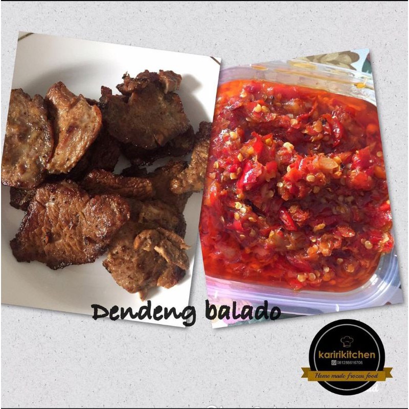 

Dendeng balado basah.