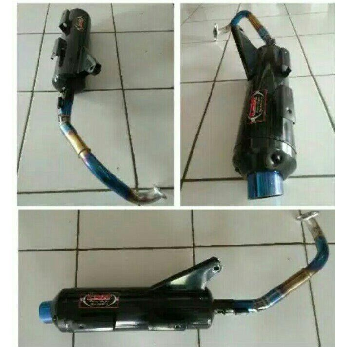 Jual knalpot racing bobokan model tsugigi leher pelangi to vario 110 f1 vario led  - sperpart motor