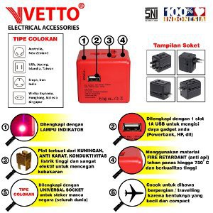 VETTO V8995 Universal Travel Adaptor