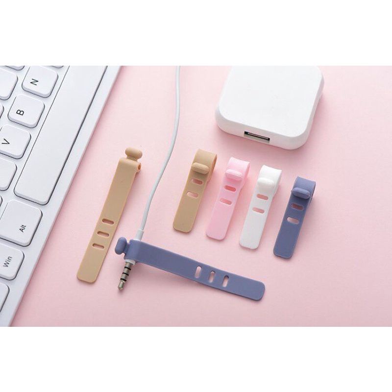 PENGIKAT KABEL SILIKON MACARON / TIE STRAP WRAP, •BEPINK OFFICIAL•