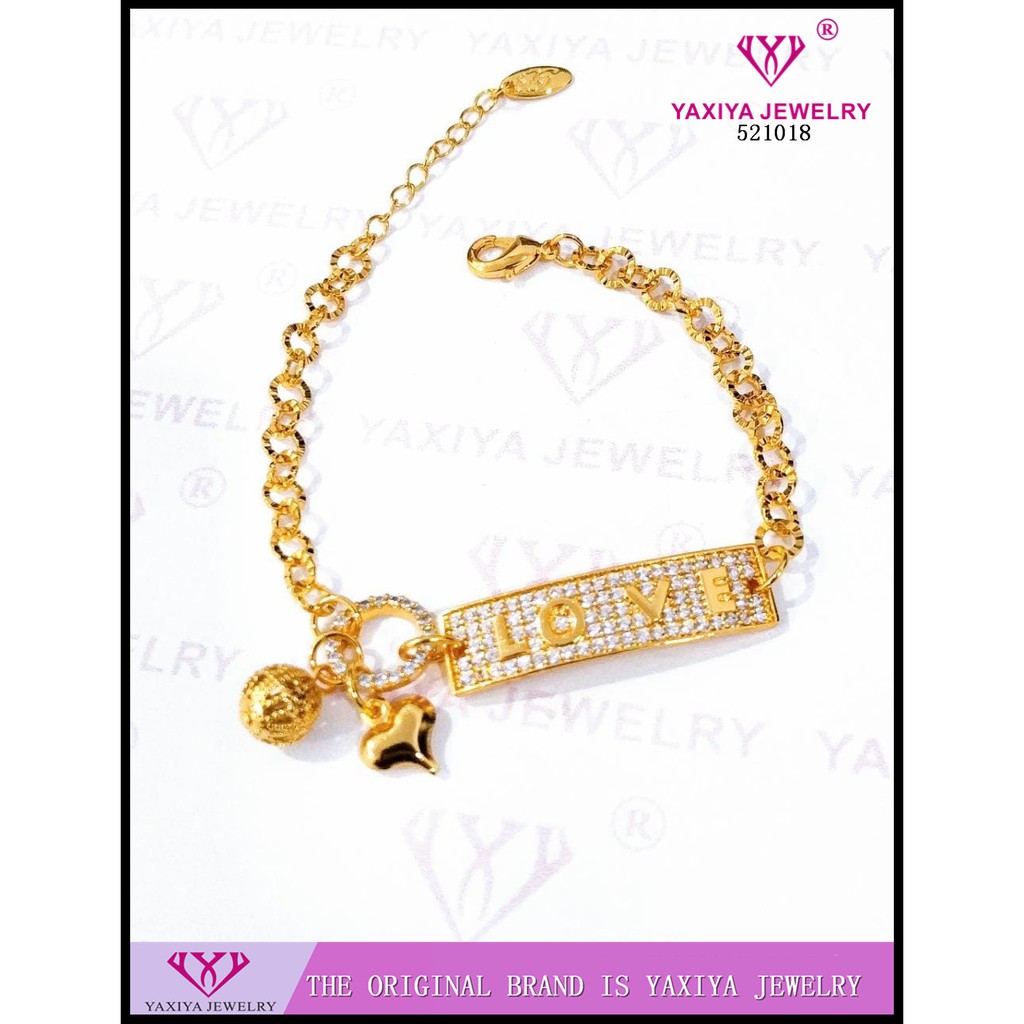 

Gelang Jurai permata love Perhiasan imitasi Yaxiya Jewelry 521018