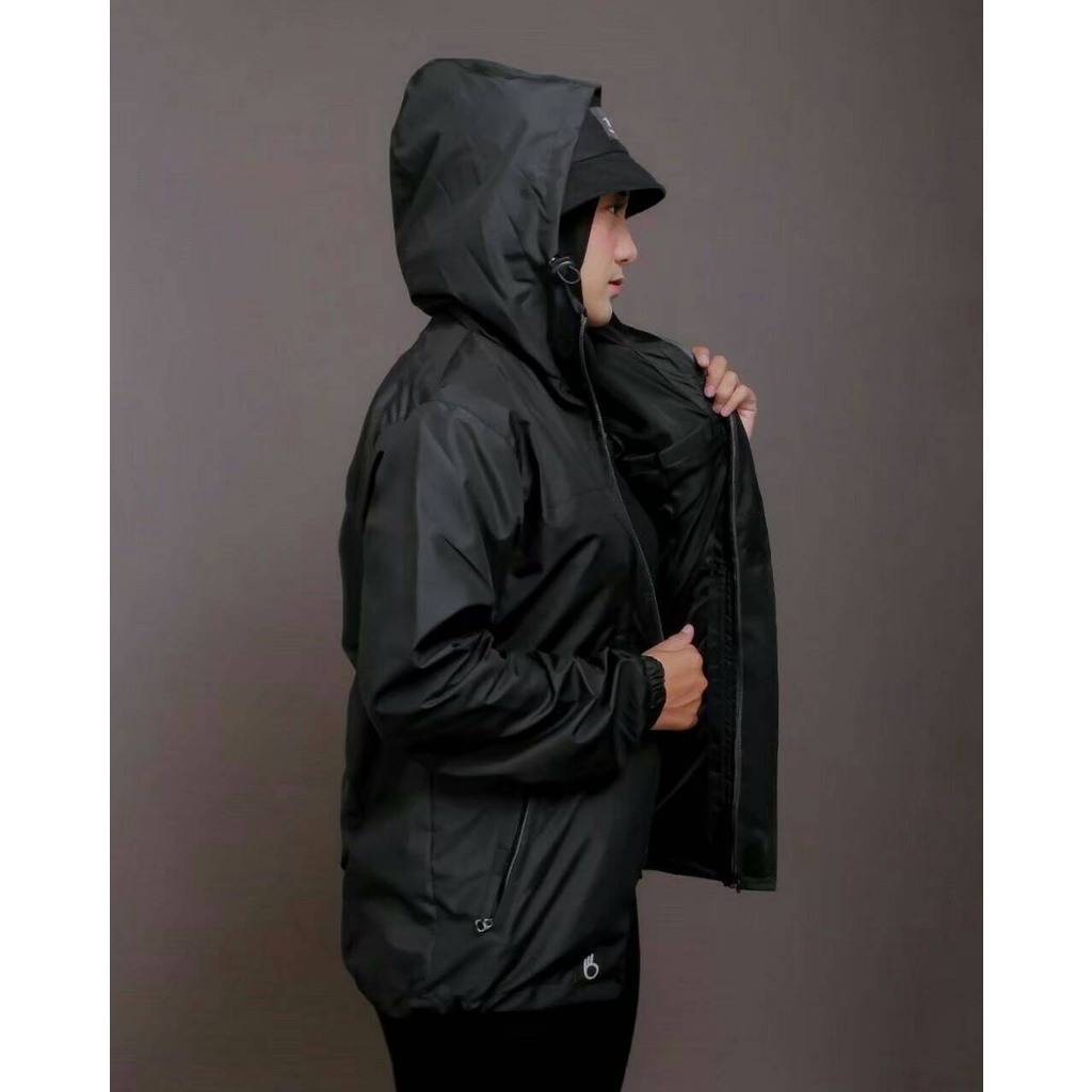 The Bojiel Pleasure - Jaket Outdoor Pria Jaket Parasut Jaket Outdoor Unisex Jaket Distro Jaket Gunung Hitam