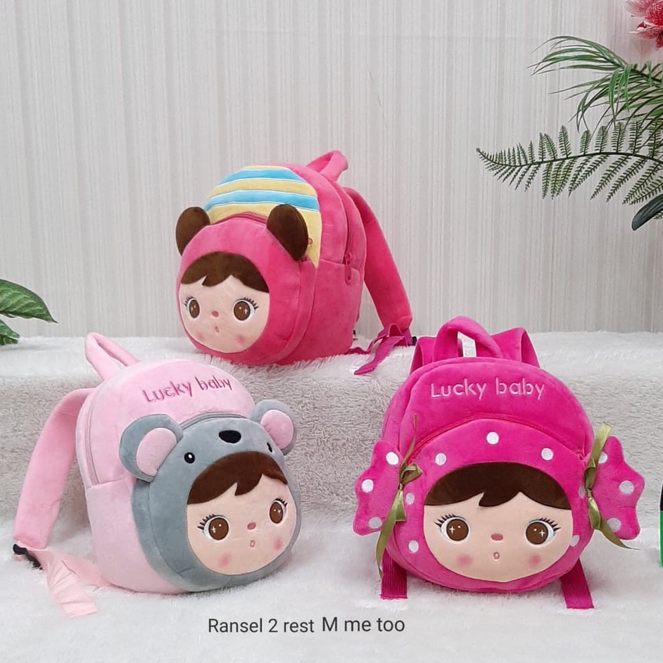 Ransel Anak Cewek M Metoo/backpack/tas sekolah anak paud &amp; TK/ransel anak perempuan