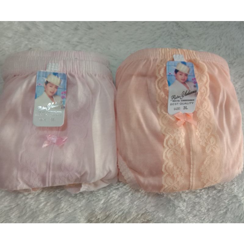 (ECER)CD PUTRI YULIANA 3L MOTIF POLOS RENDA/CELANA DALAM WANITA PUTRI YULIANA