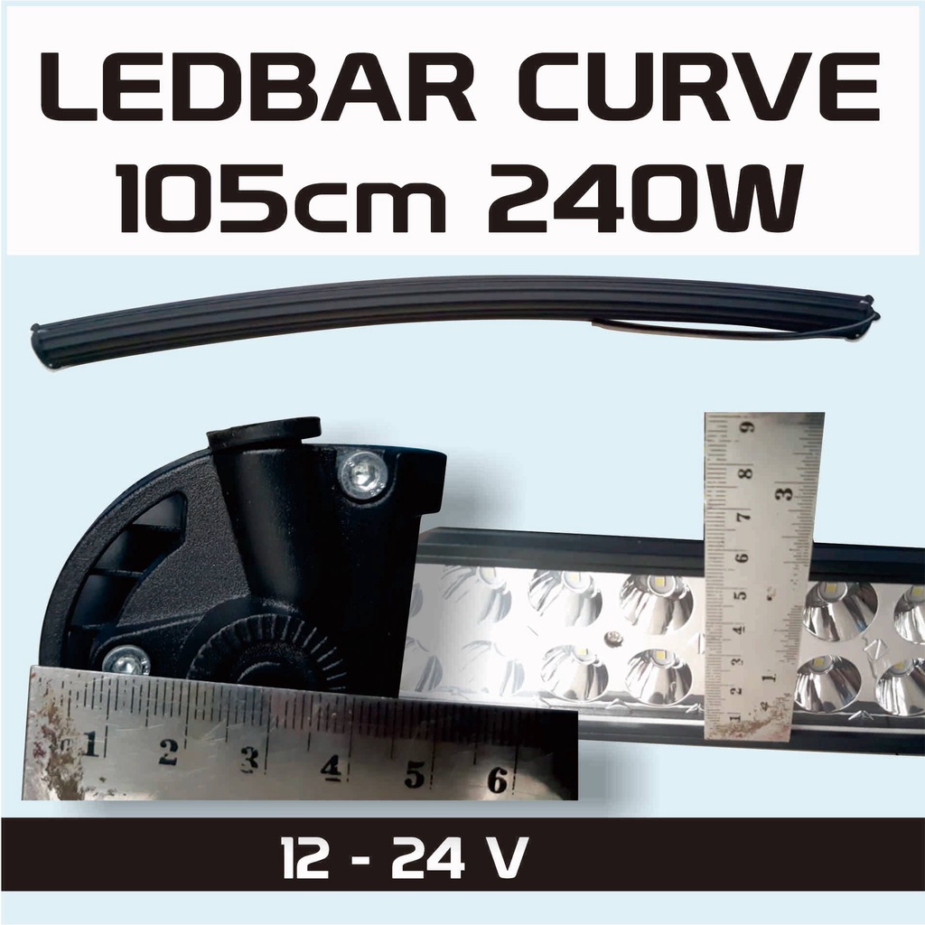 Lampu LED Bar Offroad 240w 105cm Curve LED 240 Watt Lengkung