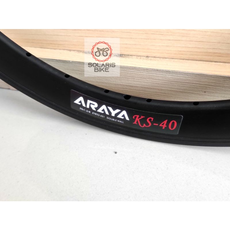 Velg Rims KS40 20 X 1 3/8 Sepeda Araya Alloy Double Wall