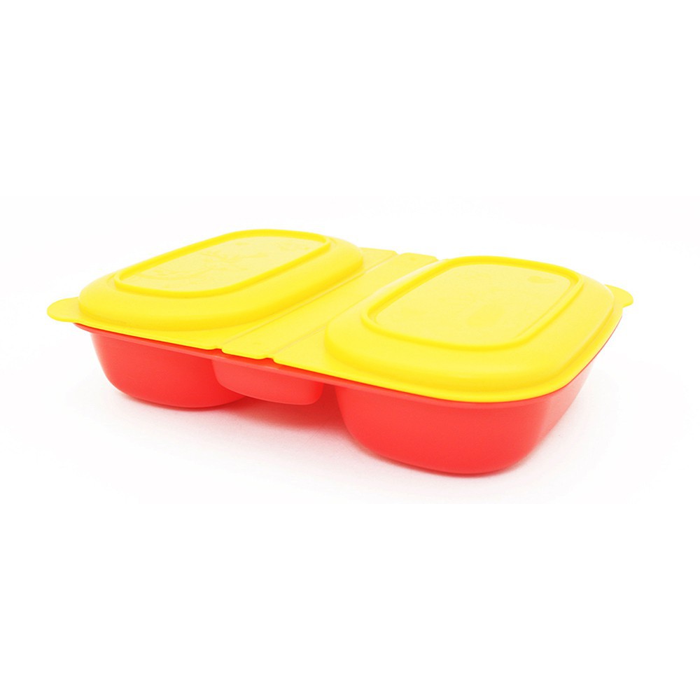 Baby Beyond Dual Bento-Box with Fork and Spoon - Red