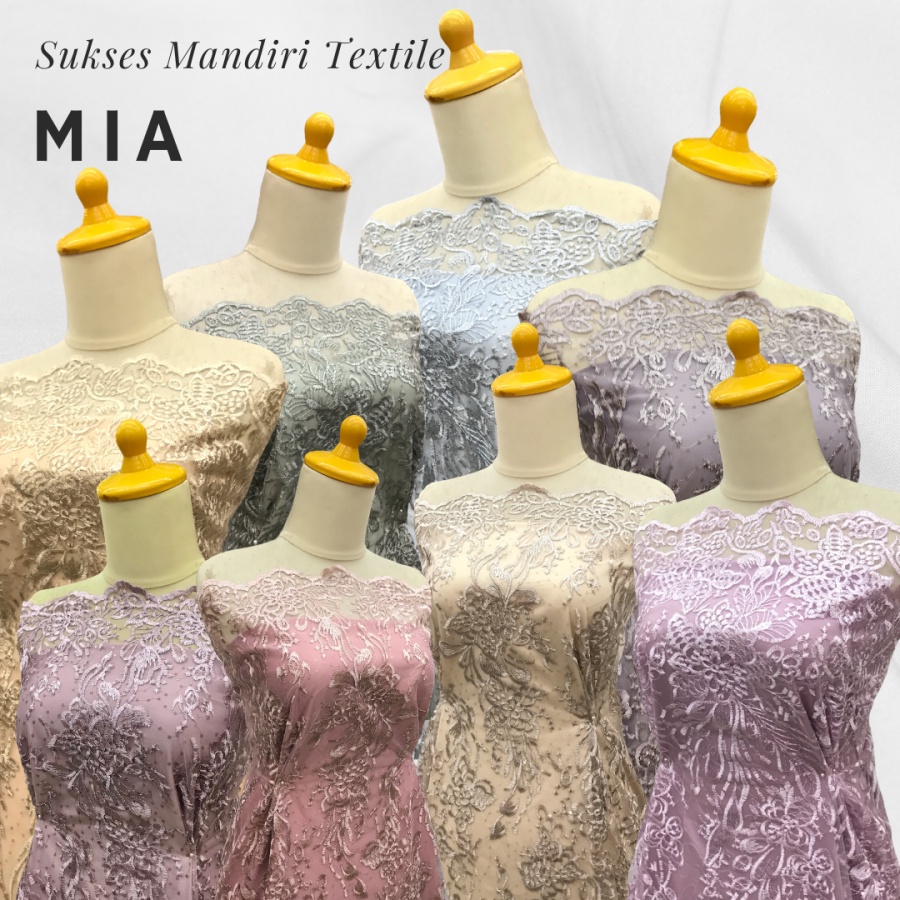 [MIA] Brokat Brukat Tile Premium Mewah Warna Dusty Ungu Lilac Mocha Blue Pink Gold Cream Sage | Harg