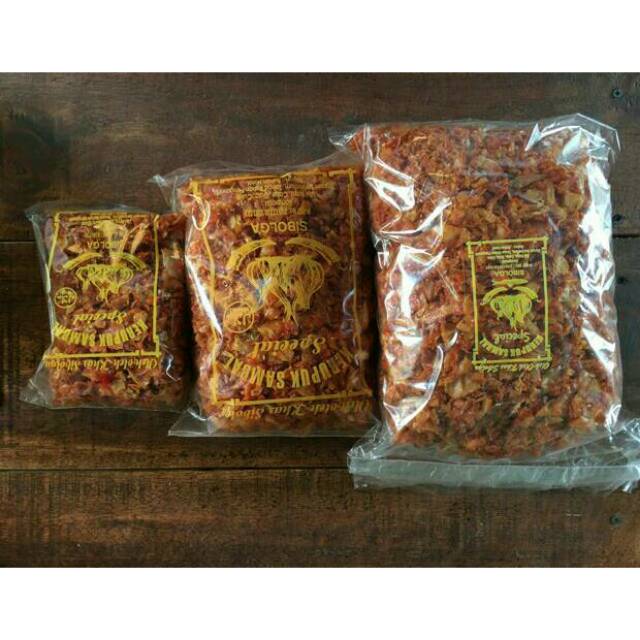 

Keripik sambal cap bawang kemasan 30bngks