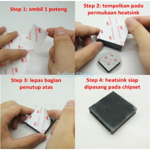 Thermal Tape 20x20mm Conductive Adhesive Double Side Perekat Heatsink