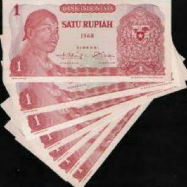 uang kuno 1 Rupiah Sudirman Thn 1968