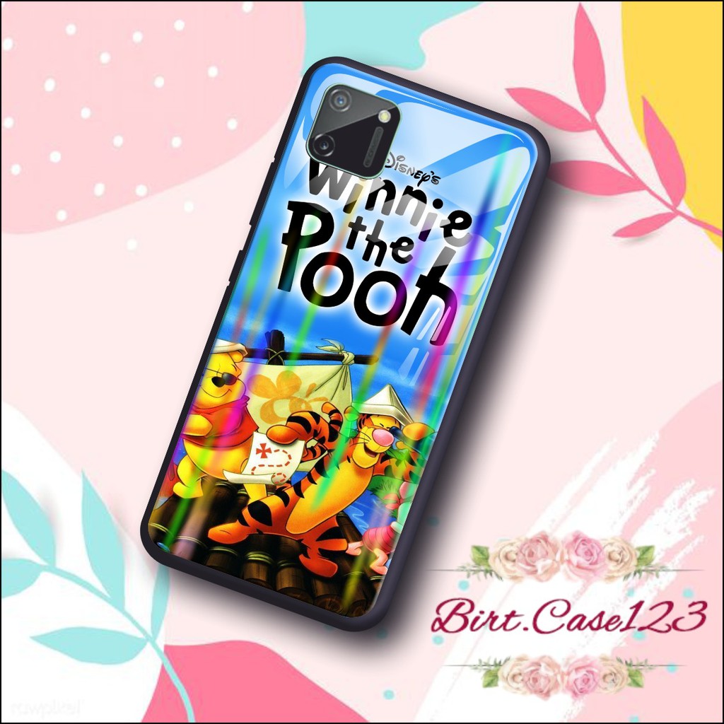 case softcase gambar WINNIE THE POOH back case glass aurora Oppo A3s A1k A5 A9 2020 A7 F9 A5s BC187