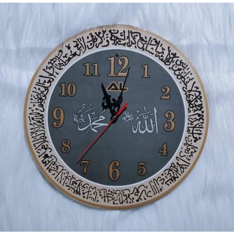 JAM DINDING BUNDAR KALIGRAFI/JAM DINDING BUNDAR LAPAD ALLAH MUHAMMAD