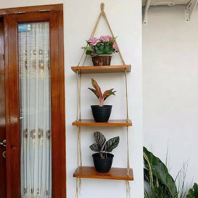 Rak bunga /rak susun kayu/ rak gantung