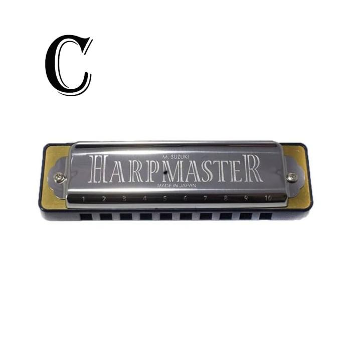 SUZUKI HARPMASTER HARMONICA DIATONIC 10H MR-200 Kualitas Terbaik-Key C